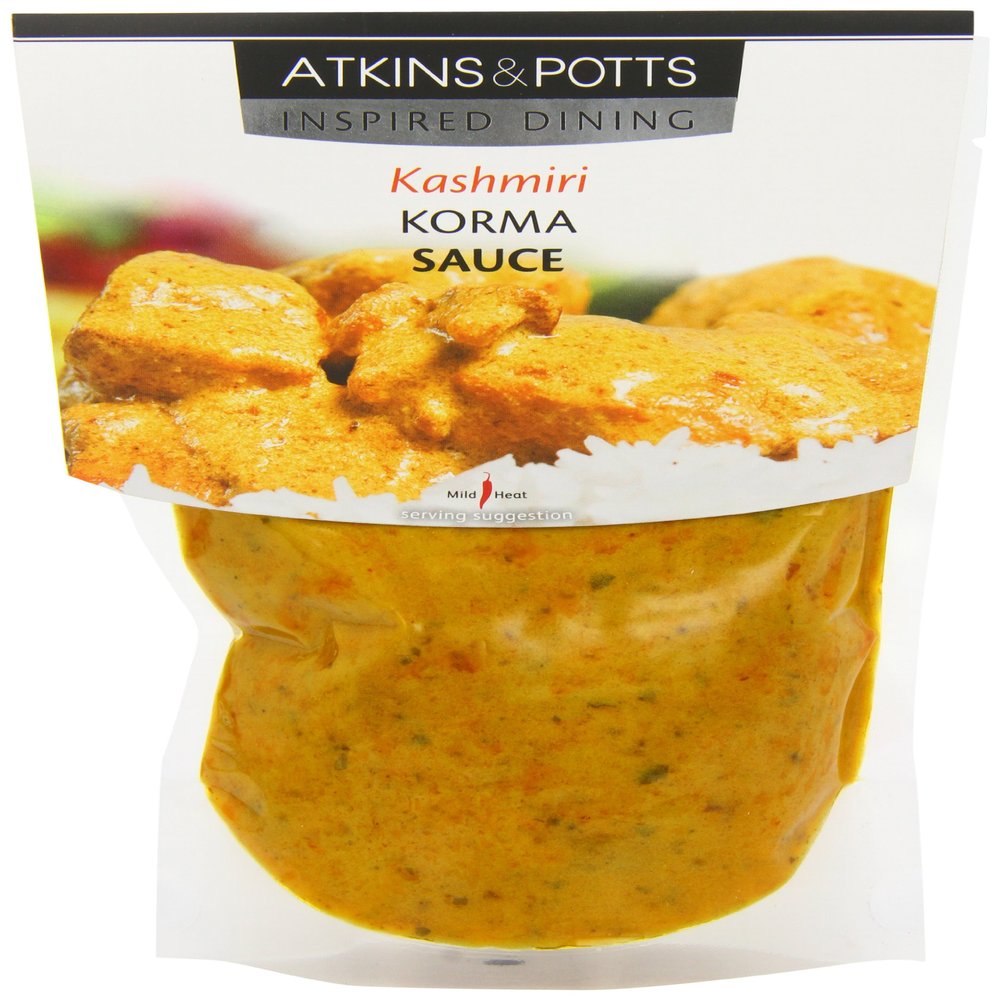 Atkins and Potts Kashmiri Korma Sauce 350 g (Pack of 6)