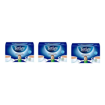 Tetley Original Black Tea Bags - Full Flavoured British Brew - Perfect for Breakfast or Anytime - Rainforest Alliance Certified - 240 Teabags (3x80 Pack)