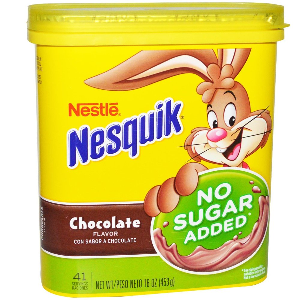 Nestle, Chocolate Flavor, No Sugar Added, 16 oz (453 g) - Nesquik - UK Seller