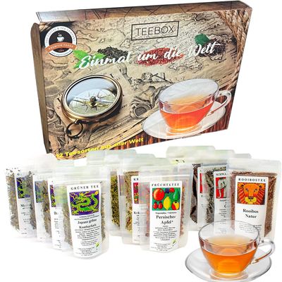 Tea Sampler Package "Once Around The World" in a Noble Gift Package 12 x 25 g