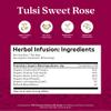 Organic India Tulsi Sweet Rose Tea - Organic Tulsi, Chamomile & Rose Infusion - Soft Floral Herbal Blend with Natural Sweetness - Caffeine-Free for Relaxation - 18 Individually Wrapped Tea Bags view 4