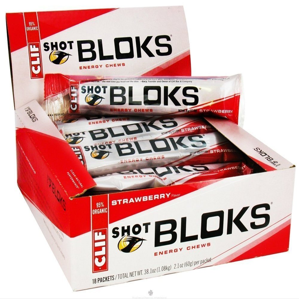 Clif Strawberry Shot Bloks 60 g (Pack of 9)