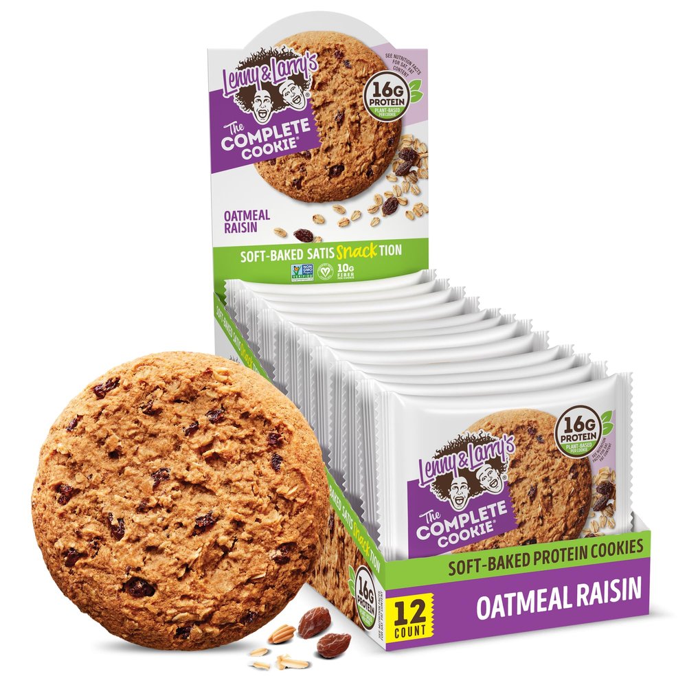 Lenny And Larry's All-Natural Complete Cookie Oatmeal Raisin, 113 g, Pack of 12