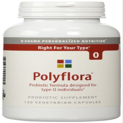 D'adamo, Polyflora, Probiotic Formula for Blood Type Diet 0, 120 Veggie Caps