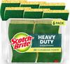 Scotch-Brite Heavy Duty Scrub Sponge, 6 Kitchen Sponges Designed for Tough Messes in the Kitchen that Last 3X Longer*, Best for Cast Iron Skillets and Outdoor Grills, Flexible, Durable, and Strong view 1