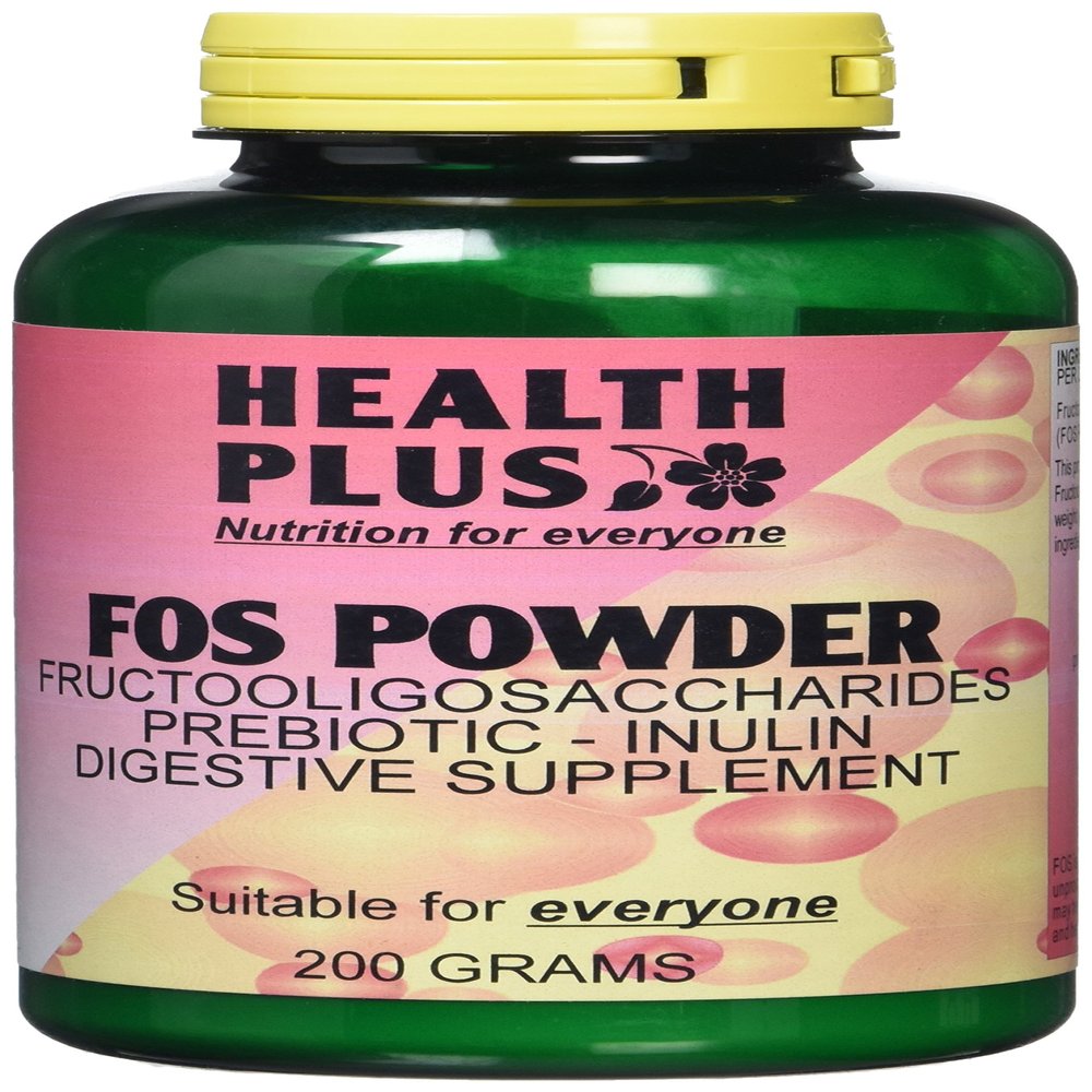 Health Plus FOS (Inulin) Prebiotic : Digestive Health Supplement : 200g, in a recyclable pot