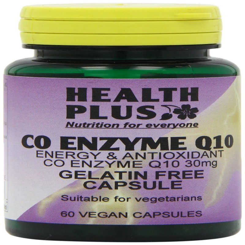 Health Plus Co Enzyme Q10 30mg Energy and Antioxidant Supplement - 60 Gelatin Free Capsules
