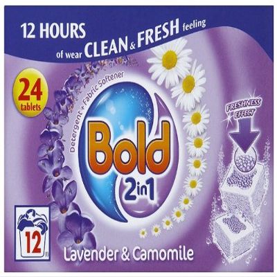 Bold Lavender and Camomile Laundry Detergent Tablets 12 Washes (Pack of 4)