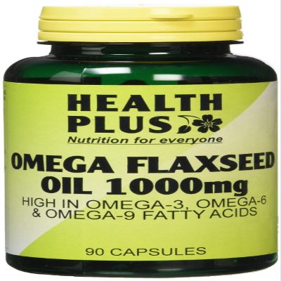 Health Plus Omega Flaxseed Oil 1000mg Omega-3, Omega-6 & Omega 9 Supplement - 90 Capsules
