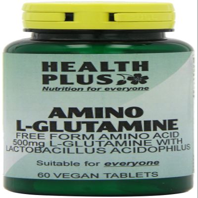 Health Plus Amino L-Glutamine 500mg Amino Acid Supplement - 60 Tablets