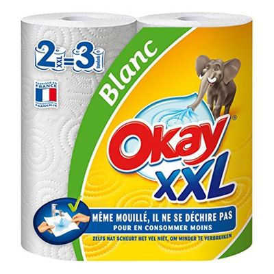 Okay - Essuie tout XXL encore plus rsistant - Le paquet de 2 rouleaux - (for multi-item order extra postage cost will be reimbursed)