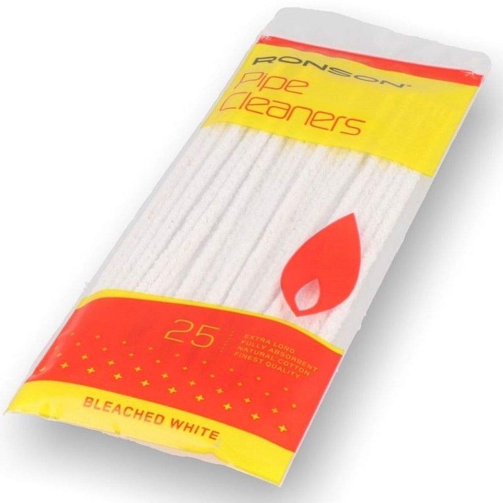 1 PACK OF 25 RONSON FINEST QUALITY COTTON PIPE CLEANERS