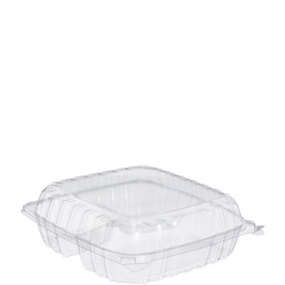 Dart C95PST3 OPS Lg Clear 3 Comp Hinged Container, 8.9 X 9.4 in (Case of 200)