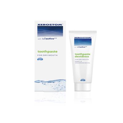 Xerostom Dry Mouth Toothpaste with SaliActive 50ml - Fluoride Toothpaste with Xylitol - Sugar Free, for Dry Mouth Relief - No SLS