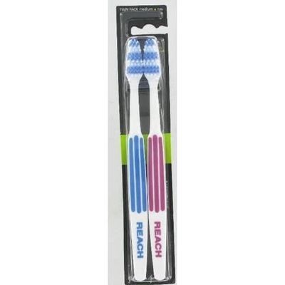 Listerine Duo Reach Interdental Medium Toothbrush - Pack of 2, Multicolor