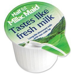 Millac Maid Milk Jiggers Long Life Half-Fat 12 Milliliter [Pack 120]