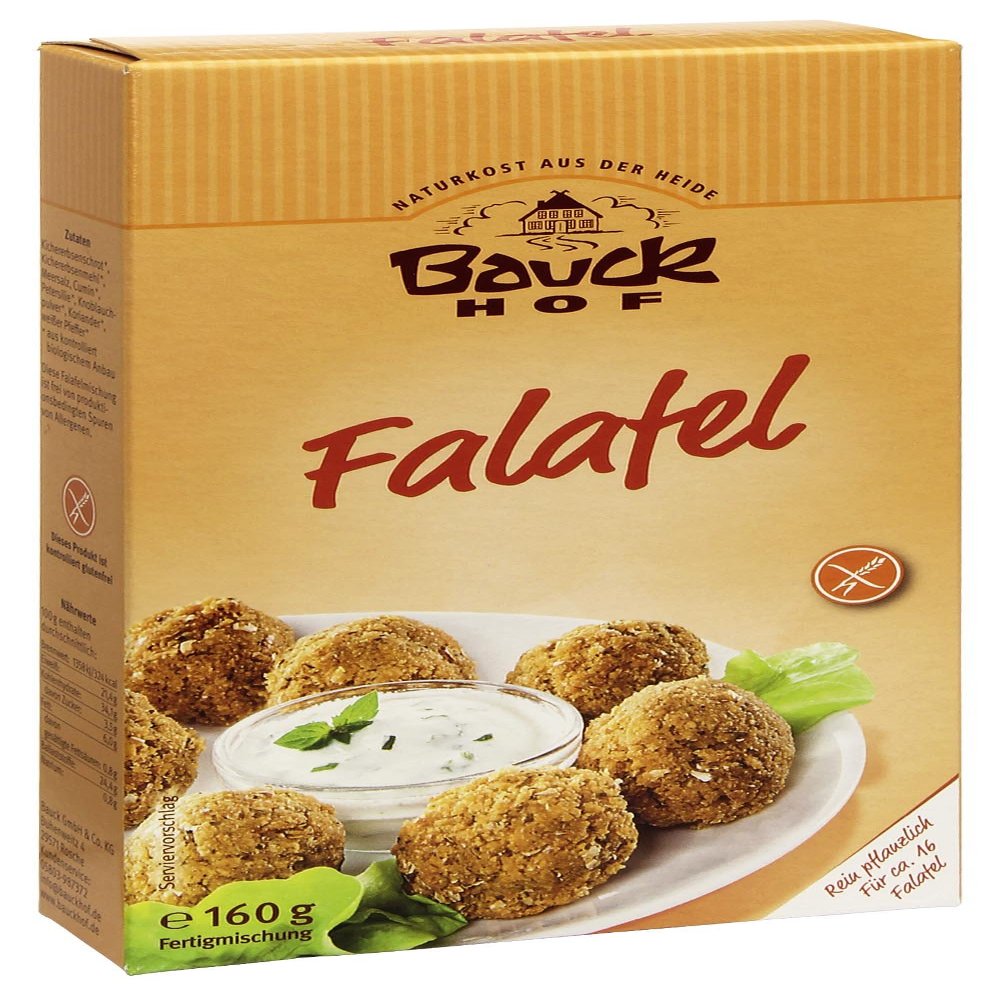 Bauckhof Falafel, Gluten Free, 2 Pack (2 x 160 g Bag) - Organic