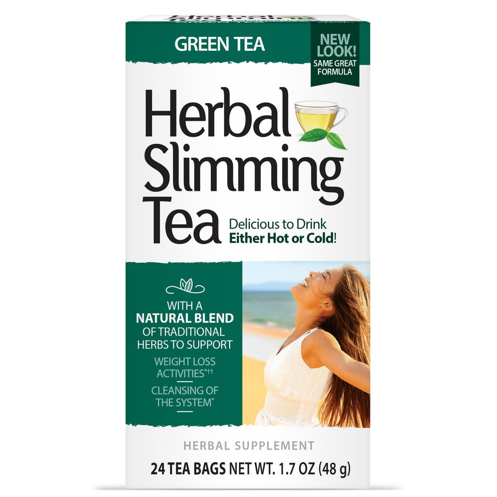 21st Century Health Care, Herbal Slimming Tea, Green Tea, 24 Tea Bags, 1.6 oz (45 g)