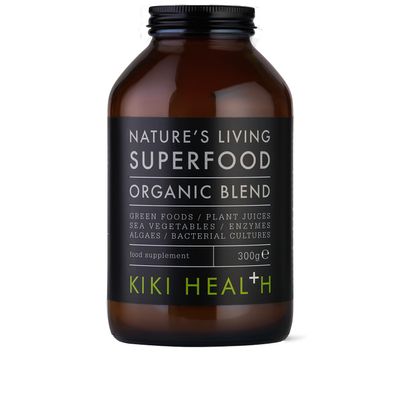 KIKI Health Organic Nature's Living Superfood Powder | Digestive Enzymes | Antioxidant Supplement for Smoothie Mix & Daily Drink | Boosts Energy, Alkalize & Pure Detox | 300g