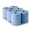 6 ROLLS (1 X 6 PACKS) BLUE PAPER WIPE CENTRE FEED TOWEL view 1