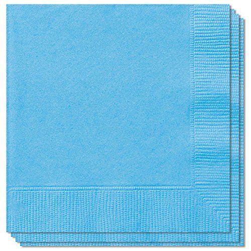 100 x 2ply Cornflower Blue Paper Napkins Serviettes 33cm