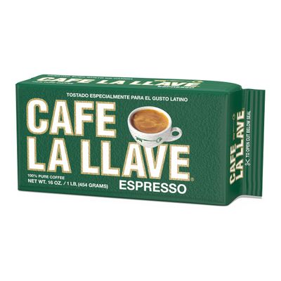 Caf La Llave Espresso, Dark Roast, 16-Ounce Brick