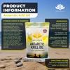 100% Antarctic Krill Oil Capsules 500mg | 180 Softgels | Natural Source of Astaxanthin & DHA | 3 Month Supply | High Strength Krill Oil - Made for Hellenia Healthfoods view 2