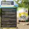 100% Antarctic Krill Oil Capsules 500mg | 180 Softgels | Natural Source of Astaxanthin & DHA | 3 Month Supply | High Strength Krill Oil - Made for Hellenia Healthfoods view 3