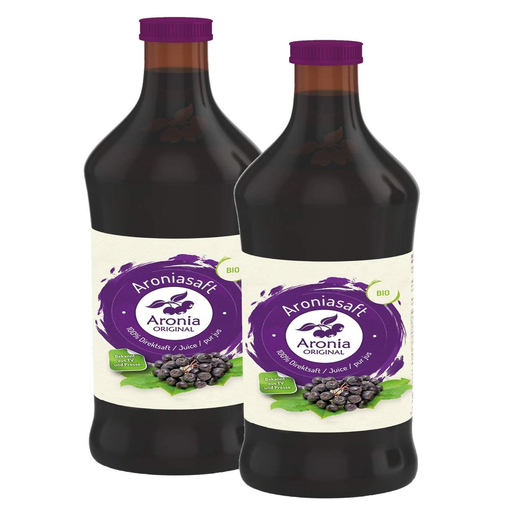 Aronia ORIGINAL Organic Aronia Juice 100% (NFC), 2x 700 ml