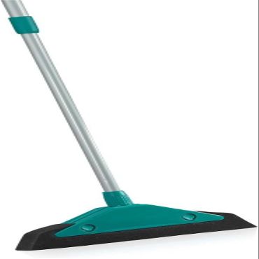 Leifheit Soft and Easy Foam Broom, Eliminates Stirring Up Dust When Sweeping, Broom, For Allergy Sufferers, Sweeping Width 34 cm and Extendable Telescopic Handle. Gentle Cleaning