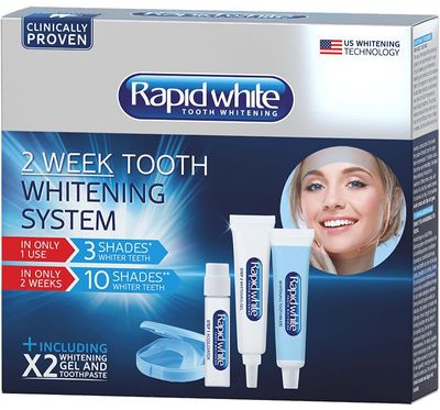 Rapid White 2 Week Tooth Whitening System | 10 Shades Whiter in 2 Weeks | 3 Shades Whiter After 1 Use | Inspired by Dentist | Clinically Proven