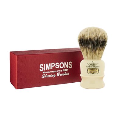Simpson Shaving Brushes Chubby CH3 S Super Badger Handmade British Shaving Brush