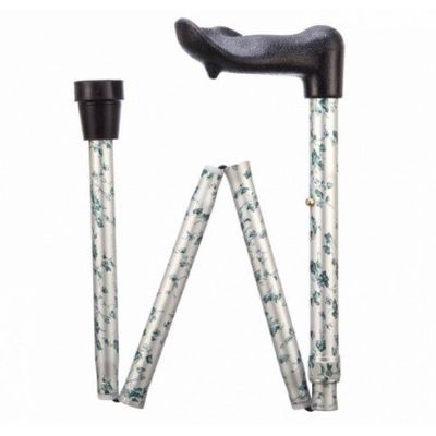 Arthritis Grip Cane - Folding, Adjustable, Left Handed - Ivy