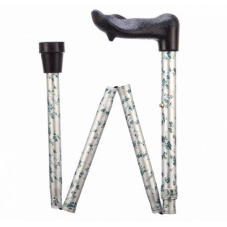 Arthritis Grip Cane - Folding, Adjustable, Left Handed - Ivy