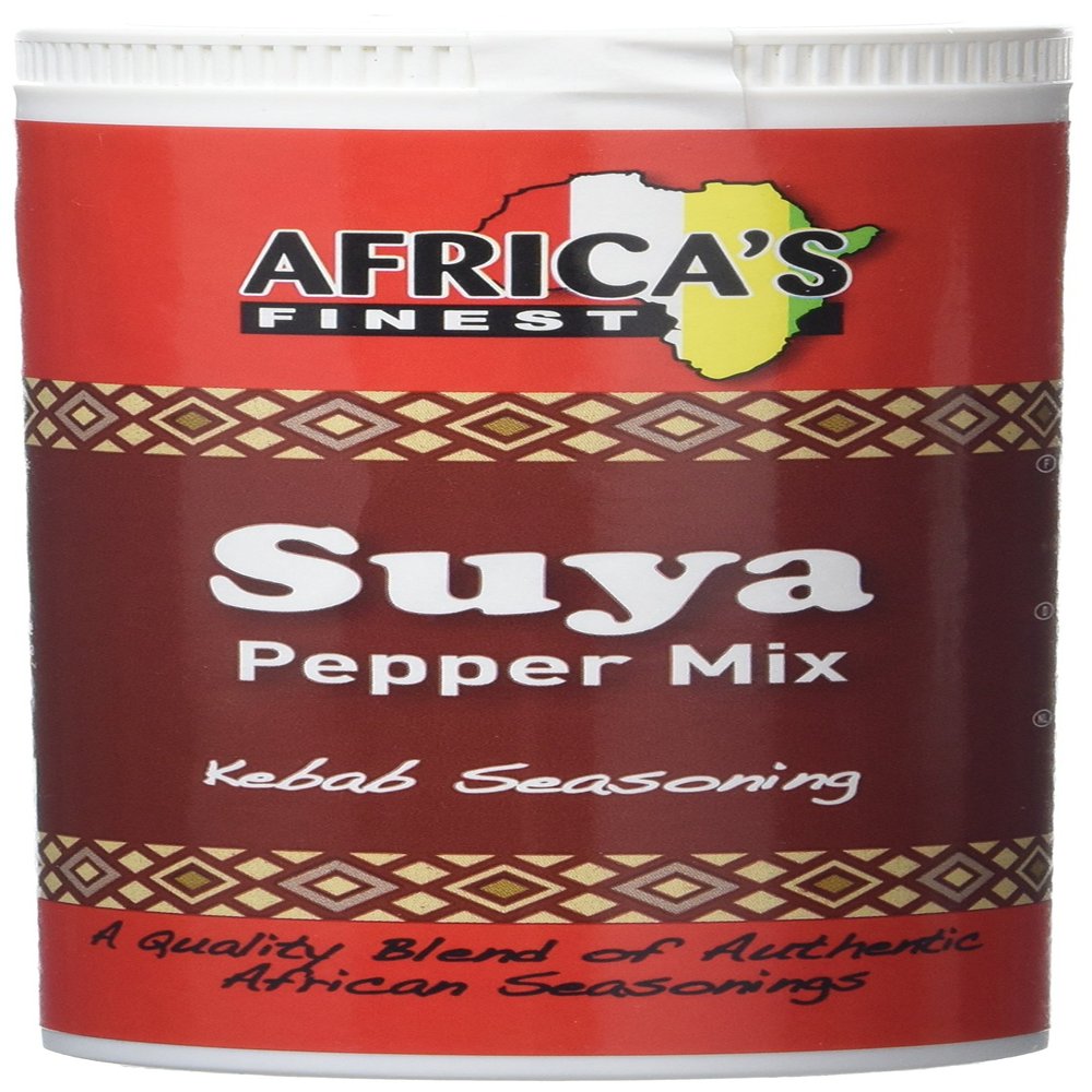 Africas Finest Suya Pepper Mix 100 g (Pack of 6), Authentic African Spice Blend with Chilli, Ginger, Coriander, Rosemary & Nutmeg, Ideal Seasoning for Grilling, Roasting & Everyday Cooking