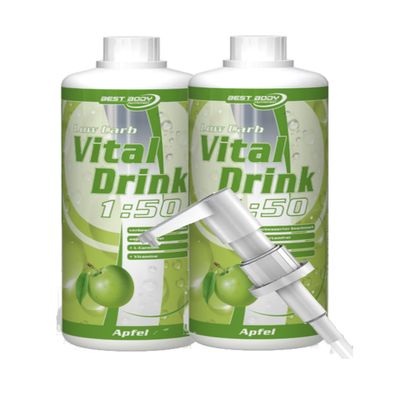 Best Body Nutrition Low Carb Mineral Drink (2 Bottles+ Pump), Blackcurrant