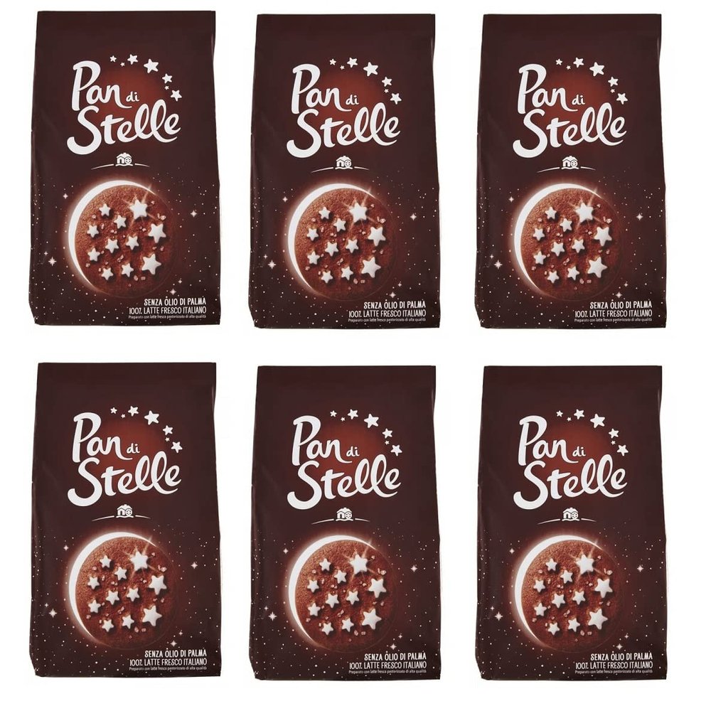 6x Mulino Bianco Cookie 'Pan di Stelle', 350g