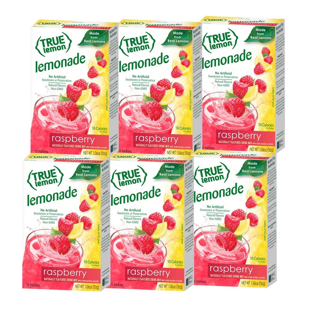 True Lemon Raspberry Lemonade Drink Mix, 10Count (Pack Of 6)