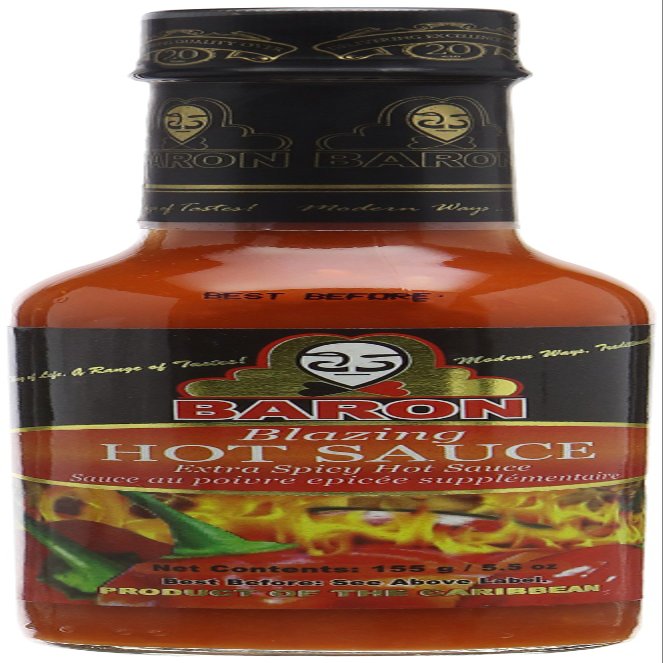 Baron Blazing Hot Sauce 155 g (Pack of 6)