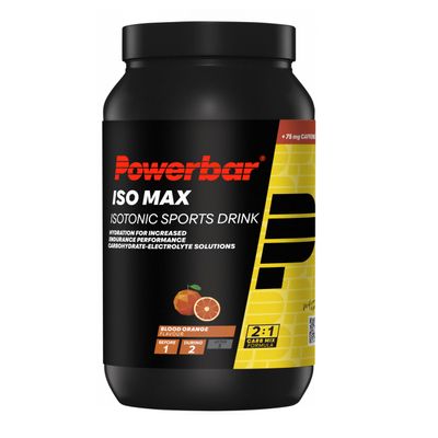 Powerbar - Isomax - Blood Orange - 1200g - Isotonic sports drink - 5 electrolytes - 75mg caffeine