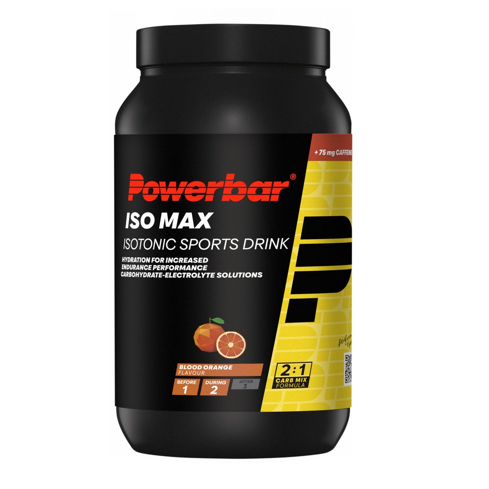 Powerbar - Isomax - Blood Orange - 1200g - Isotonic sports drink - 5 electrolytes - 75mg caffeine