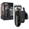 Braun Series 3 ProSkin 3090cc Electric Shaver, Black/Silver, Rechargeable and Cordless Electric Razor for Men with Pop Up Precision Trimmer + Clean and Charge Station view 1