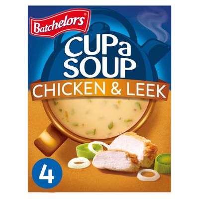 Batchelors Cup a Soup Chicken & Leek Instant Soup, 4 Sachets Per 86 g (Pack of 1)