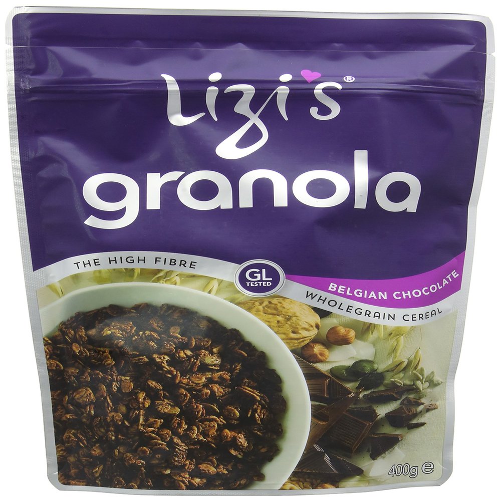 LIZI'S GRANOLA Belgian Chocolate Breakfast Cereal 400g (PACK OF 1)