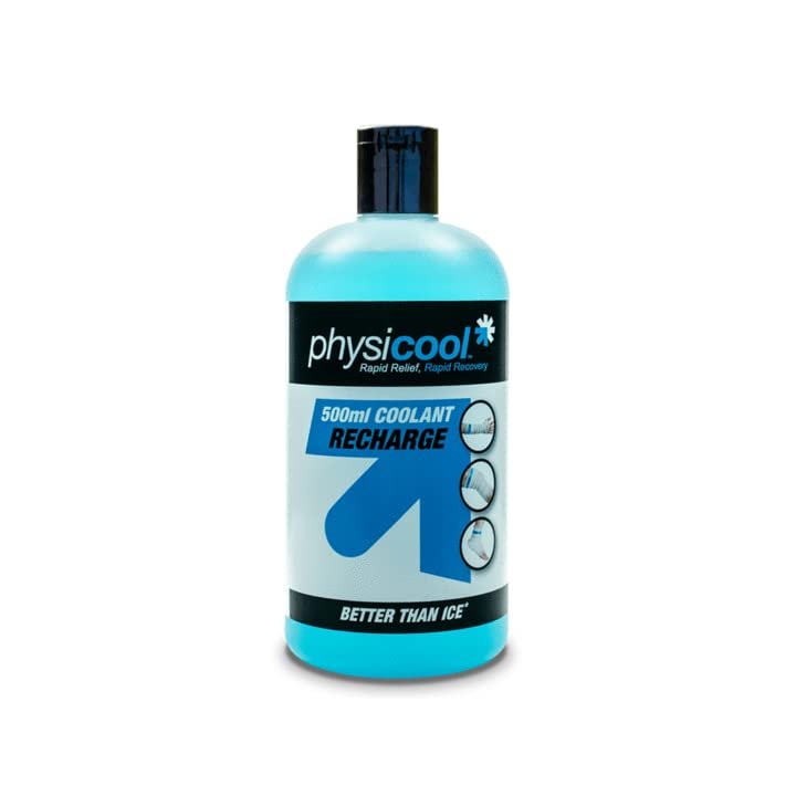 Physicool Bandage Recharge Coolant Bottle 500mL, Use on Small & Large Wraps, up to 7 Recharges a Bottle, Aids Reduction in Muscle Soreness & Swelling
