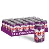 Vimto Fizzy Fruit Juice Drink  Blackcurrant, Grape & Raspberry  24 x 330ml Cans  Sparkling Mixed Fruit Flavour  Vegetarian  Real Juice from Concentrate view 1