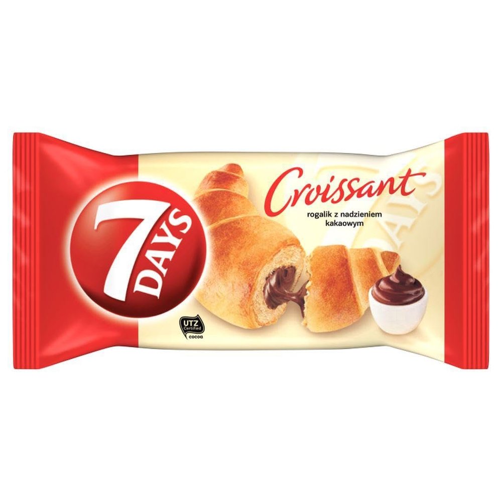 7 Day's Croissant with Cocoa Filling 60g (Pack of 30)