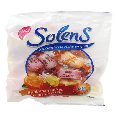 Solens Tender Sugar-Free Candies with Fruit Juices 100g