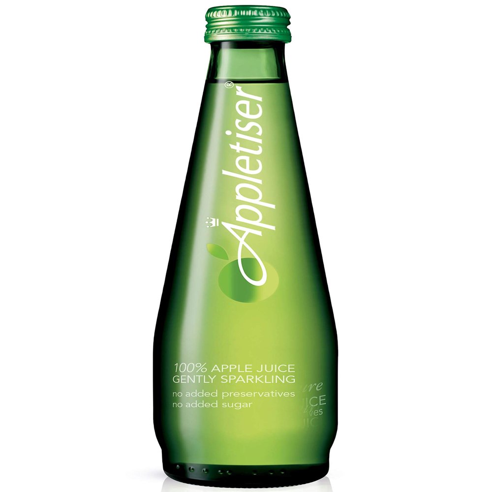 Appletiser lighter sparkling 100% Apple Juice 12x275ml Glass Bottles