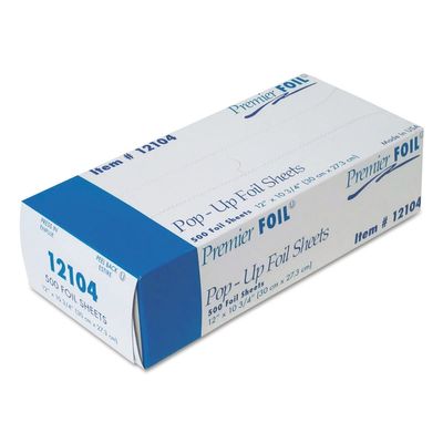 Premier Aluminum Foil Popup Sheets 12"x10 3/4" (30cmx27.3cm) 500ct